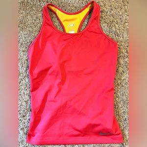 Nike Pro compression tank with built in bra